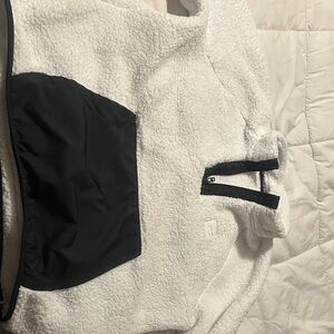 Under Armour White and Black Fleece Hoodie